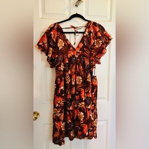 Old navy floral short baby doll dress size xxl NEW